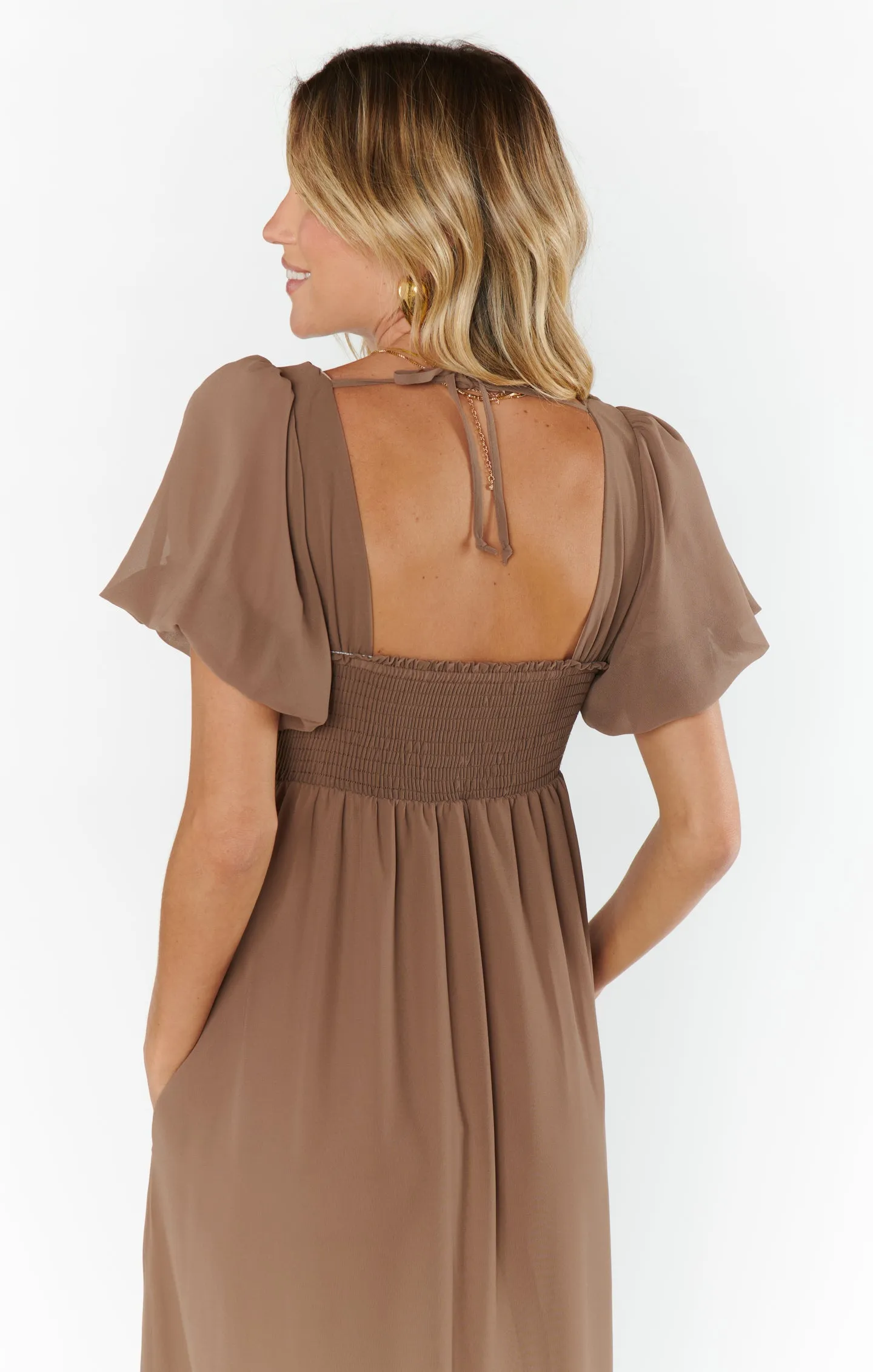 Nora Maxi Dress ~ Dune Chiffon