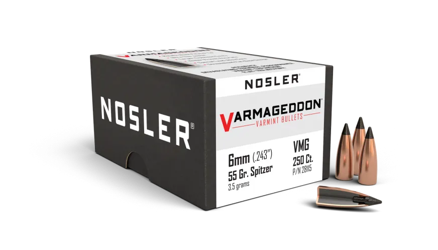 Nosler Varmageddon 6mm 70gr Tipped Projectiles - 100pk