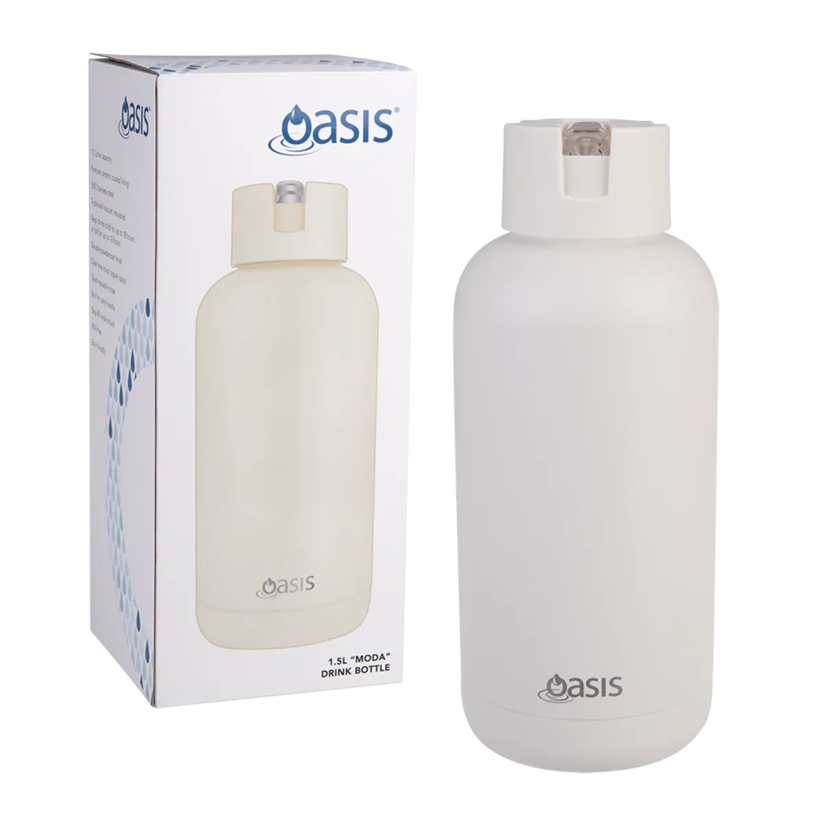 Oasis MODA Insulated Drink Bottle 1.5L - Alabaster