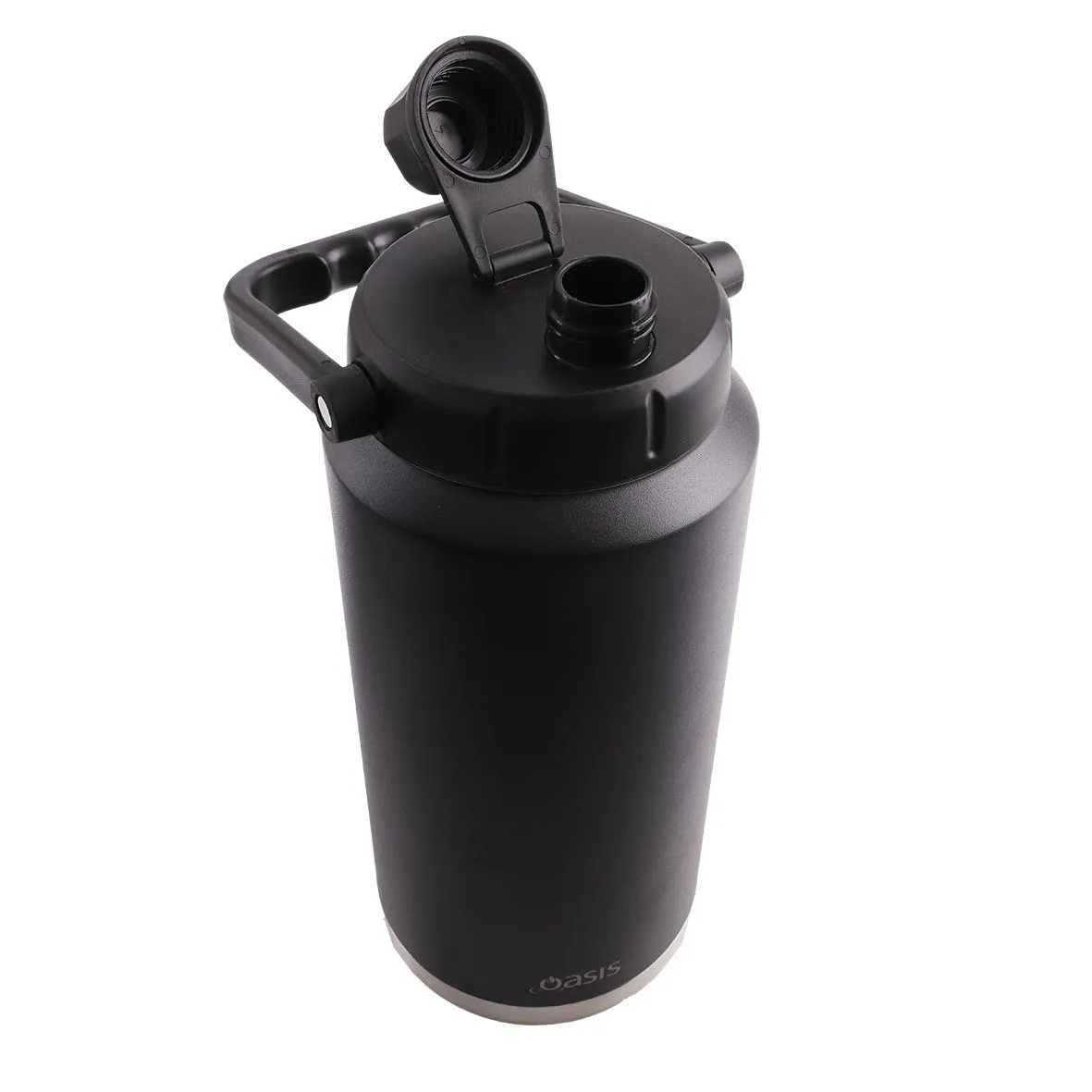 Oasis Stainless Steel Double Wall Insulated Jug With Carry Handle 2.1L - Black