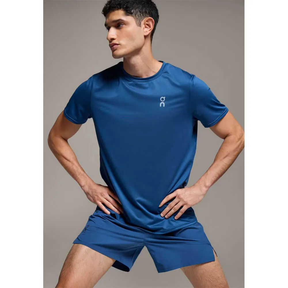 On Men's Performance Running T-Shirt - Denim