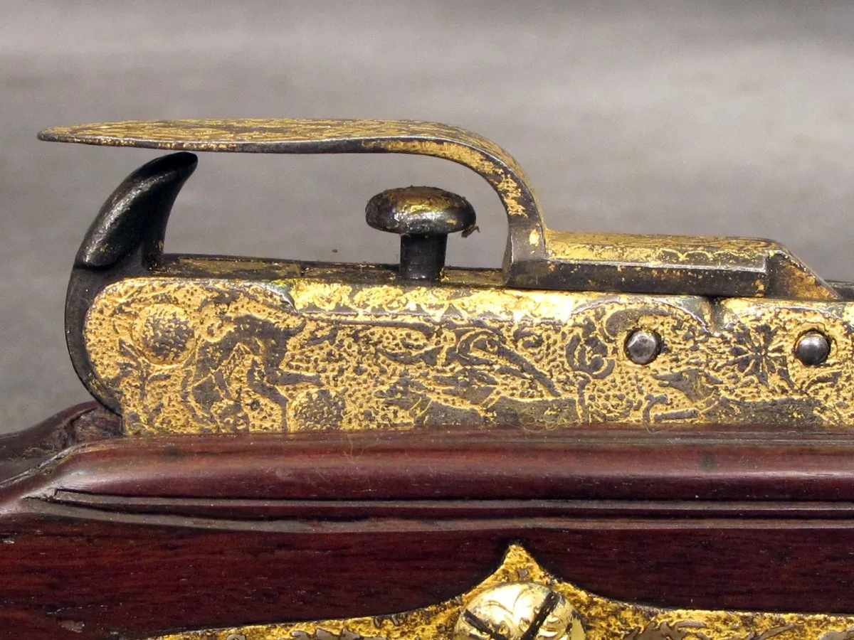 Original 18th Century Gold Leaf Encrusted Stonebow