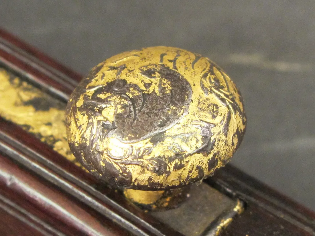 Original 18th Century Gold Leaf Encrusted Stonebow