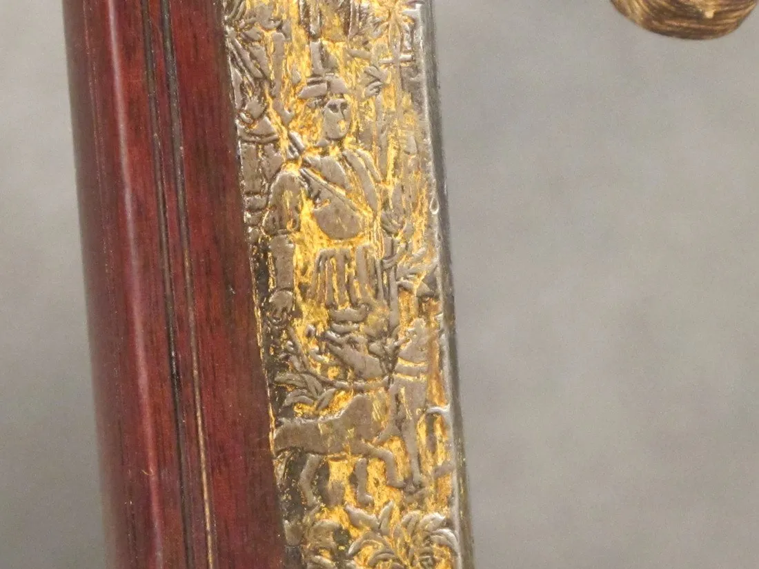 Original 18th Century Gold Leaf Encrusted Stonebow