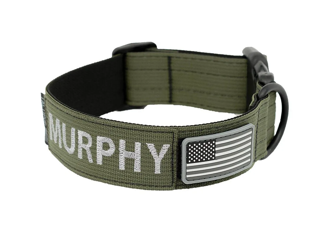 Personalized 1.5" Basic Tactical Dog Collar