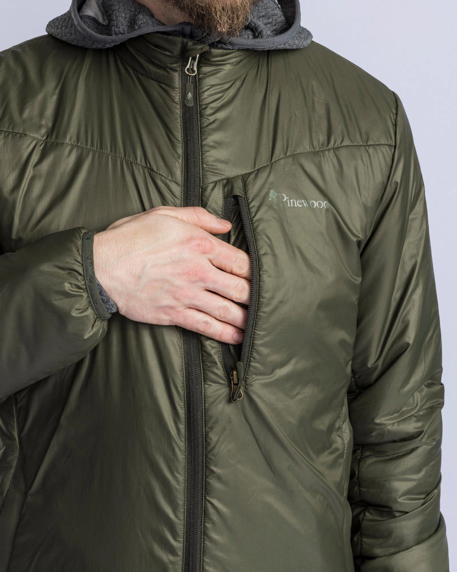 Pinewood® Wool Insulated Midlayer Jacka Herr / Moss Green