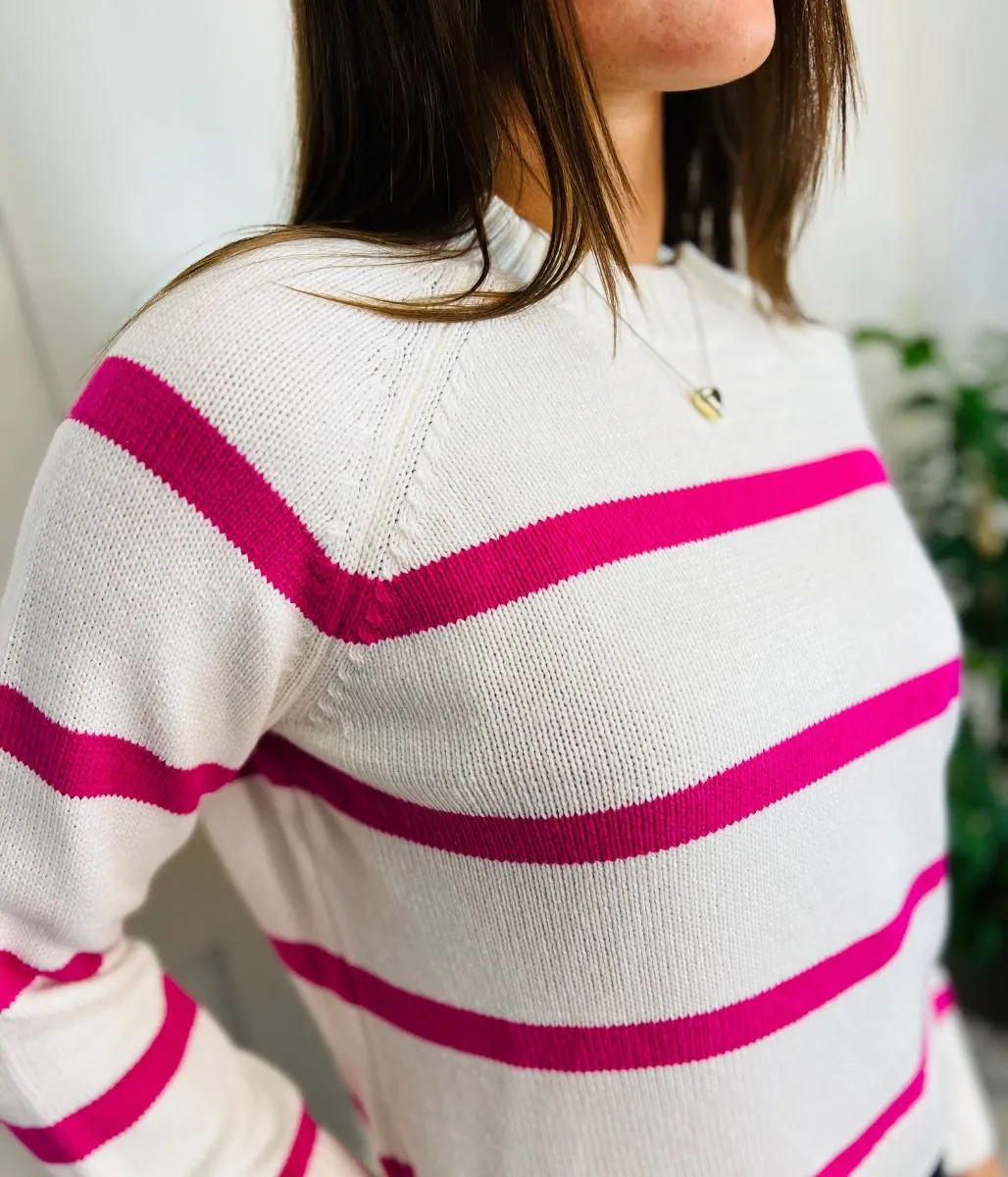 Pink Classic Striped Jumper