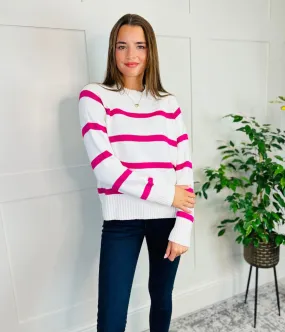 Pink Classic Striped Jumper