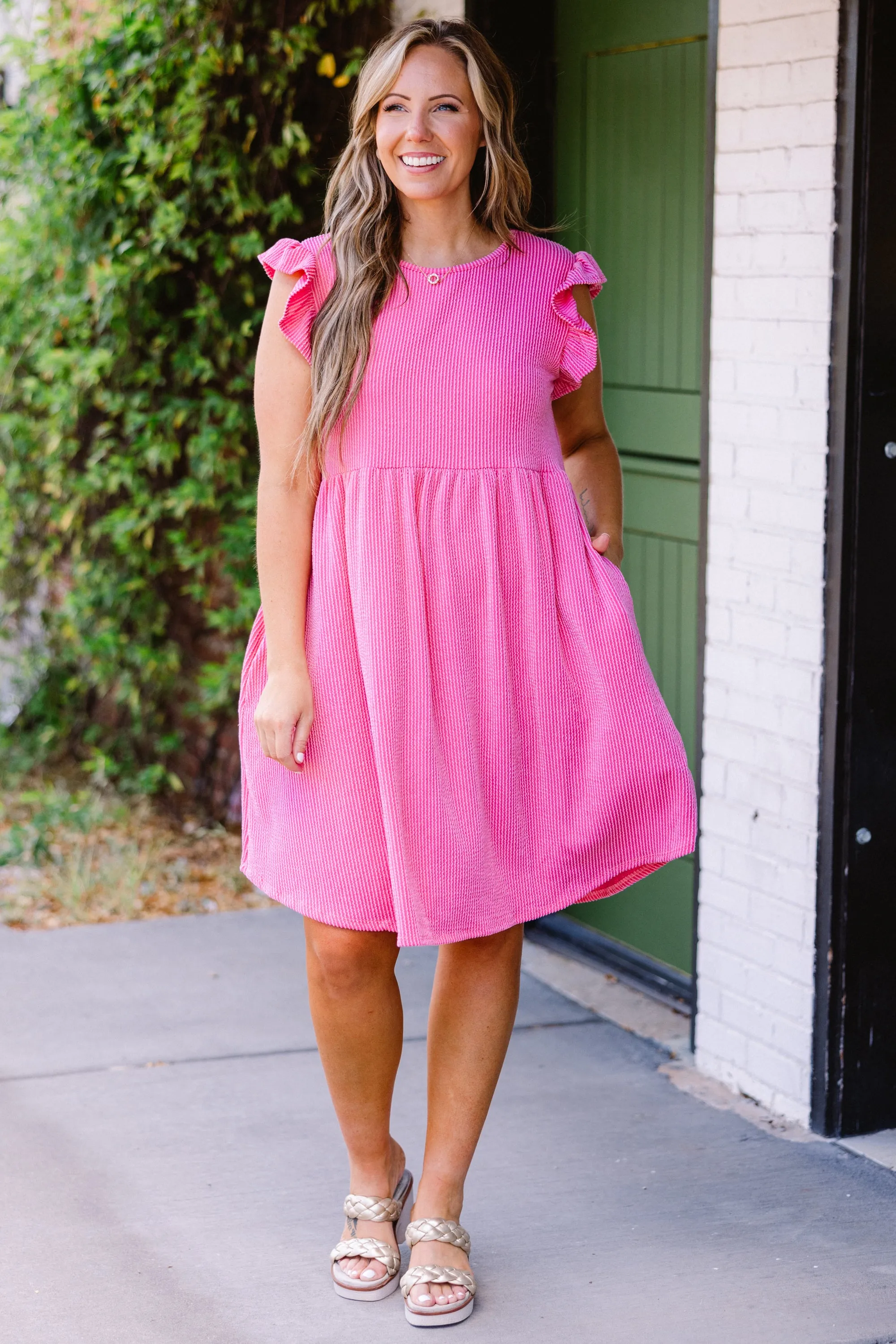 Play Along Dress, Hot Pink