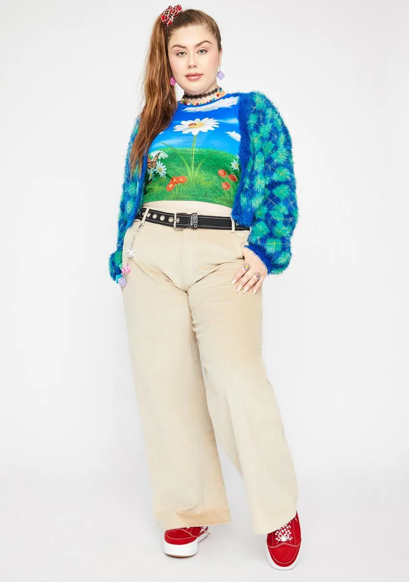 Plus Beach Kissed Corduroy Wide Leg Pants