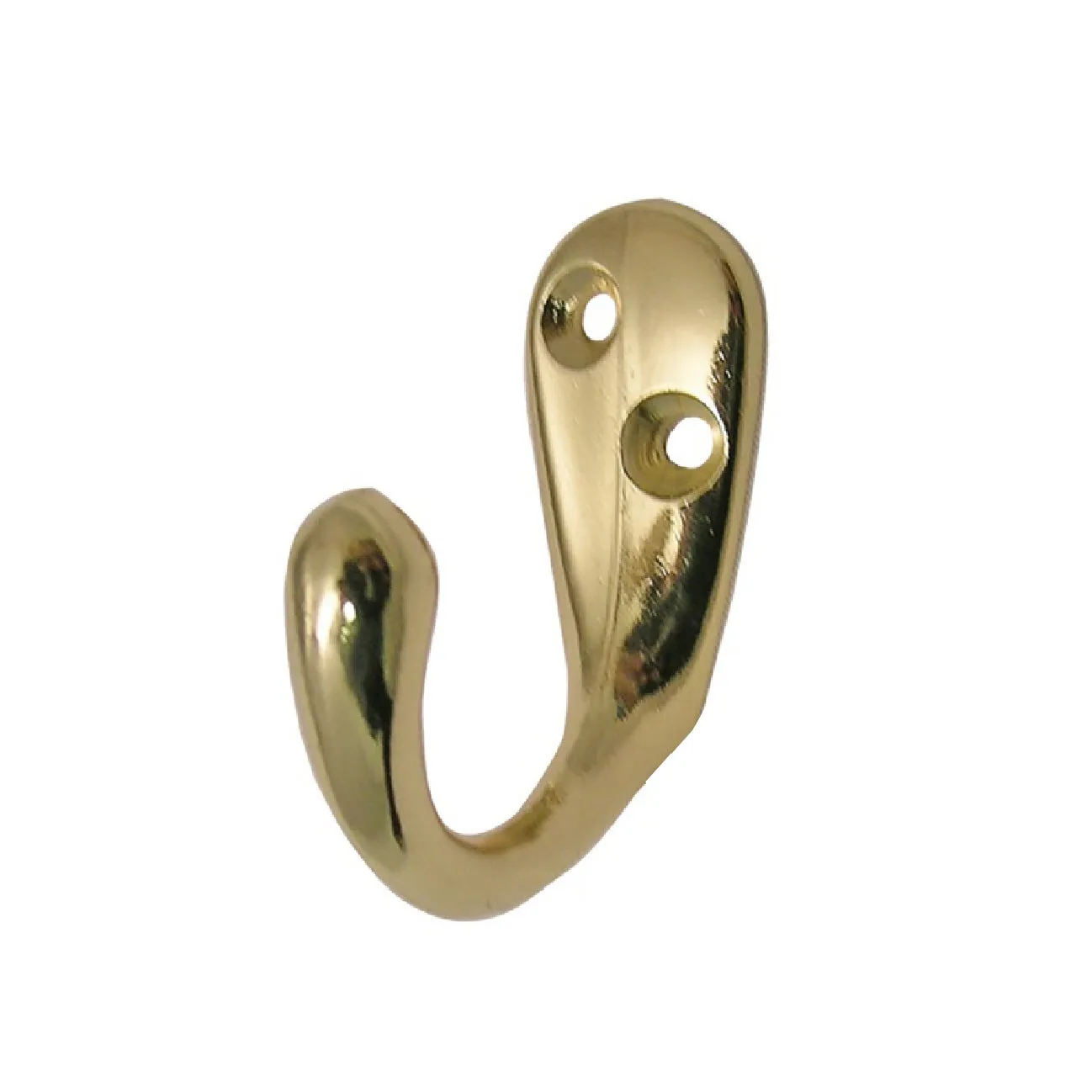 Polished Brass Single Coat Hooks