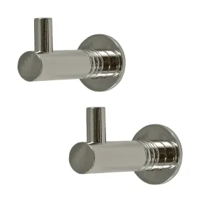 Polished Chrome Modern Metal Tap Coat Hooks