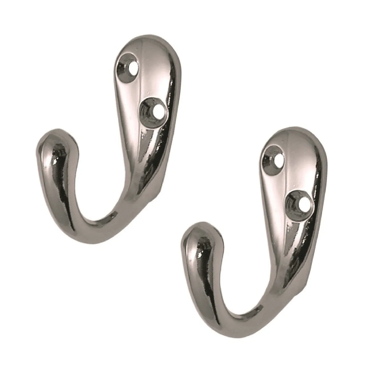 Polished Chrome Single Coat Hooks