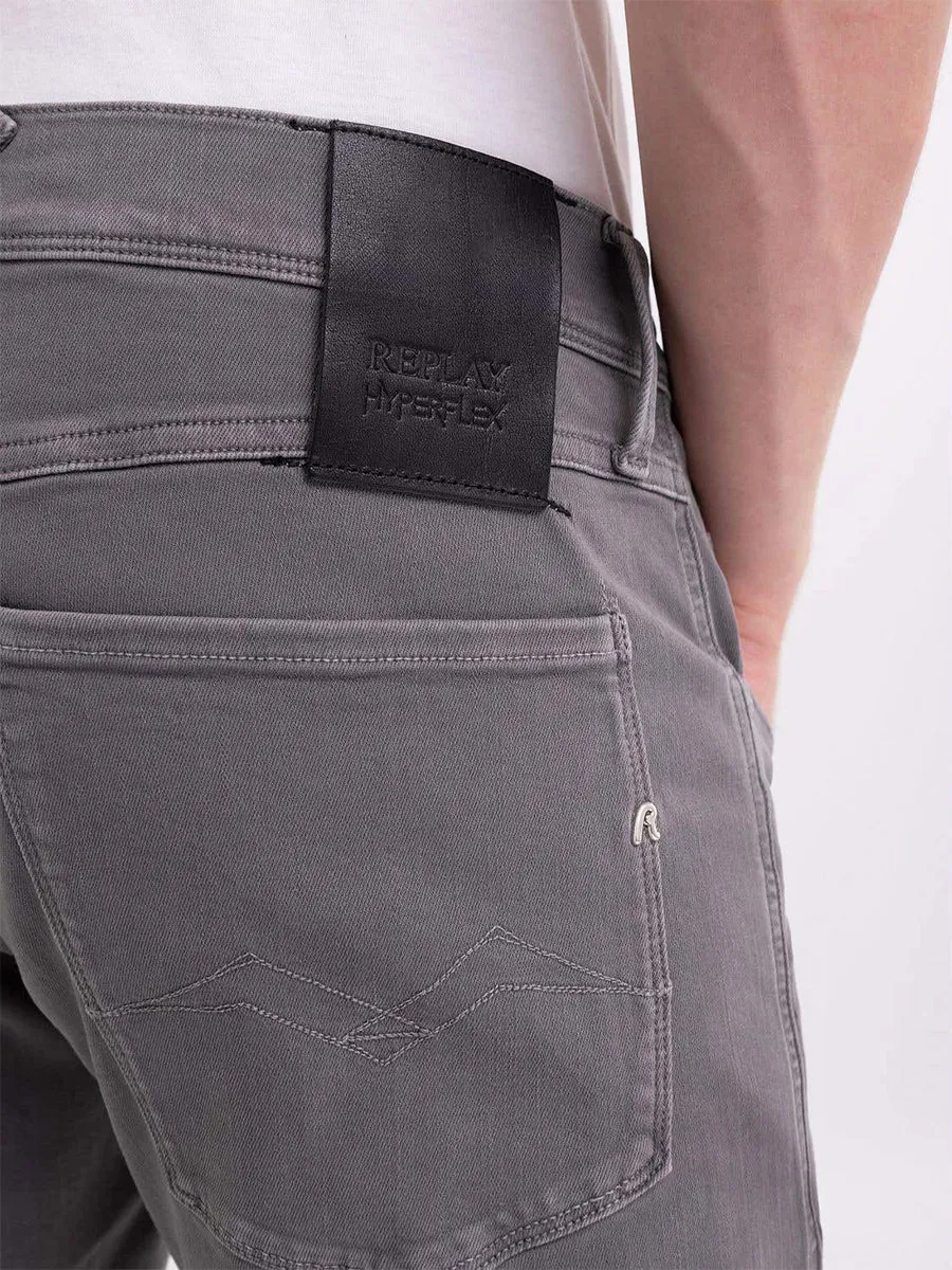 Replay Anbass Hyperflex Grey Jeans For Men