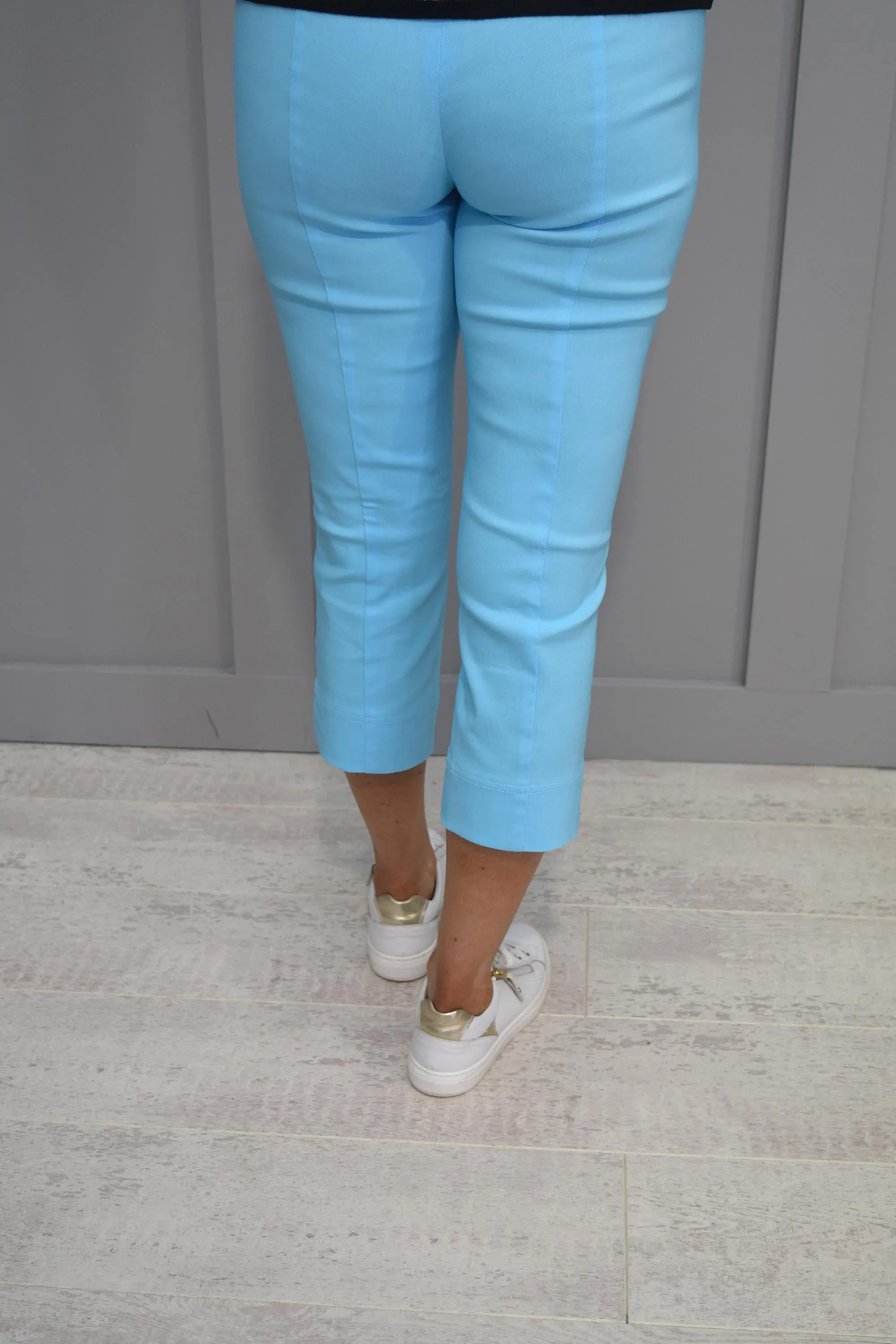 Robell Rose 07 Cropped Trousers Aqua Blue  - 51636 5499 750