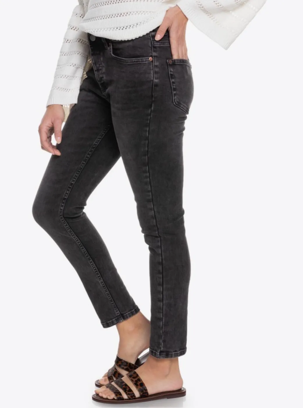 Roxy Ladies Cool Memory Black Skinny Jeans