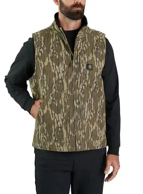 Rugged Flex Duck Loose Fit Sherpa-Lined Camo Mock-Neck Vest