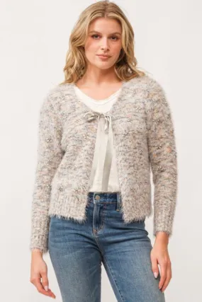 Serafina Tie Front Fuzzy Cardigan