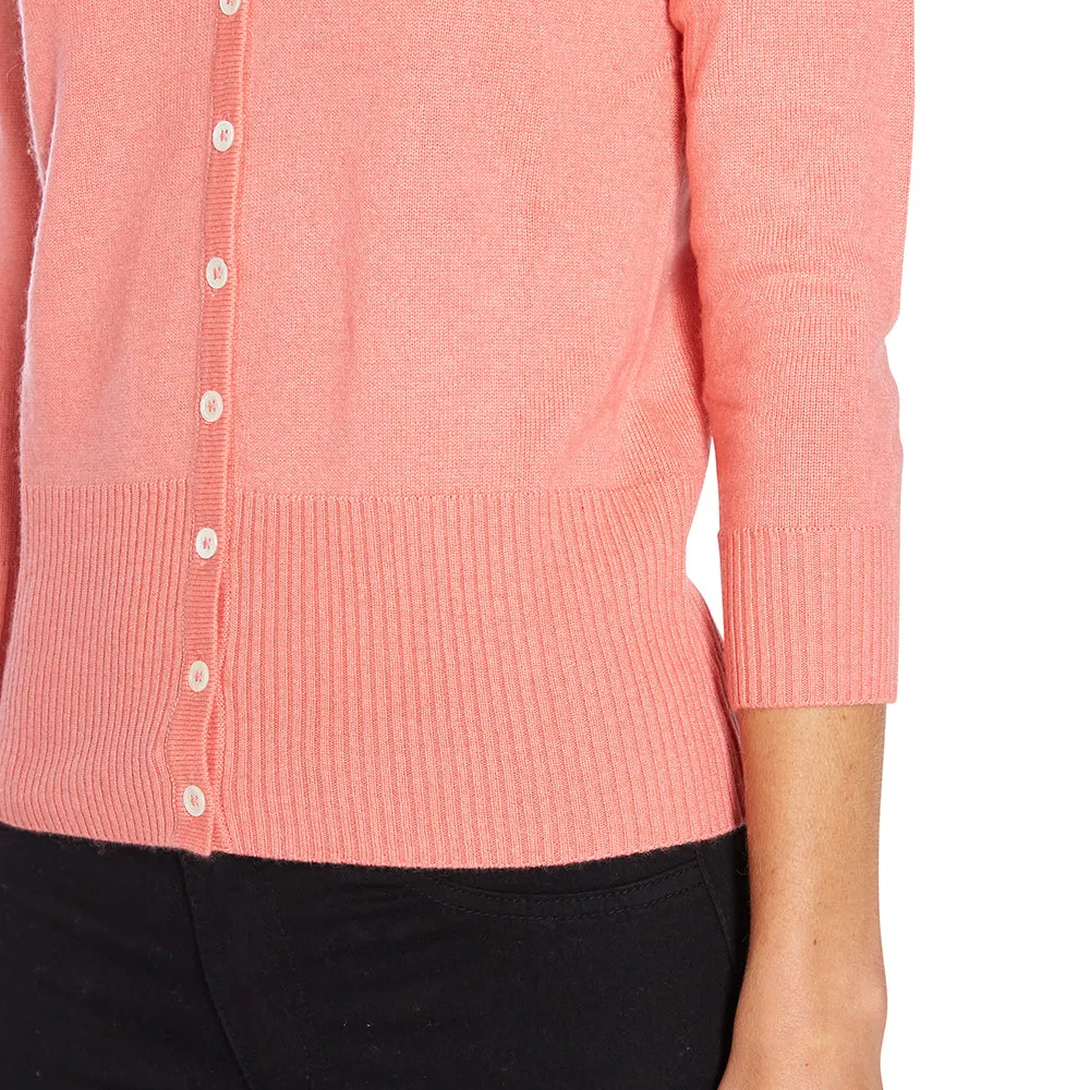 Silk   Cashmere Audrey Cardigan in Sherbet