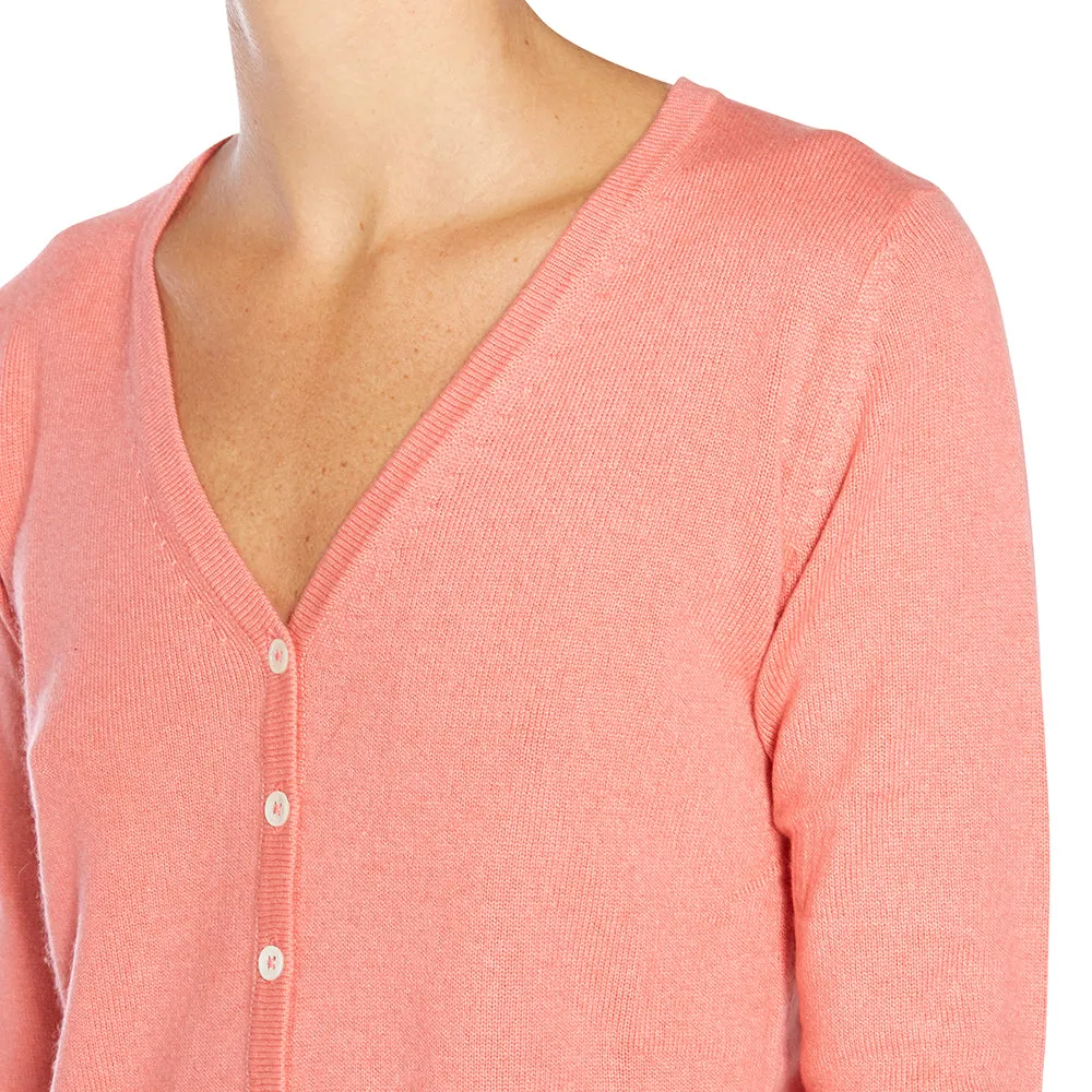 Silk   Cashmere Audrey Cardigan in Sherbet