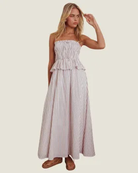 Sleeveless Stripe Maxi Dress