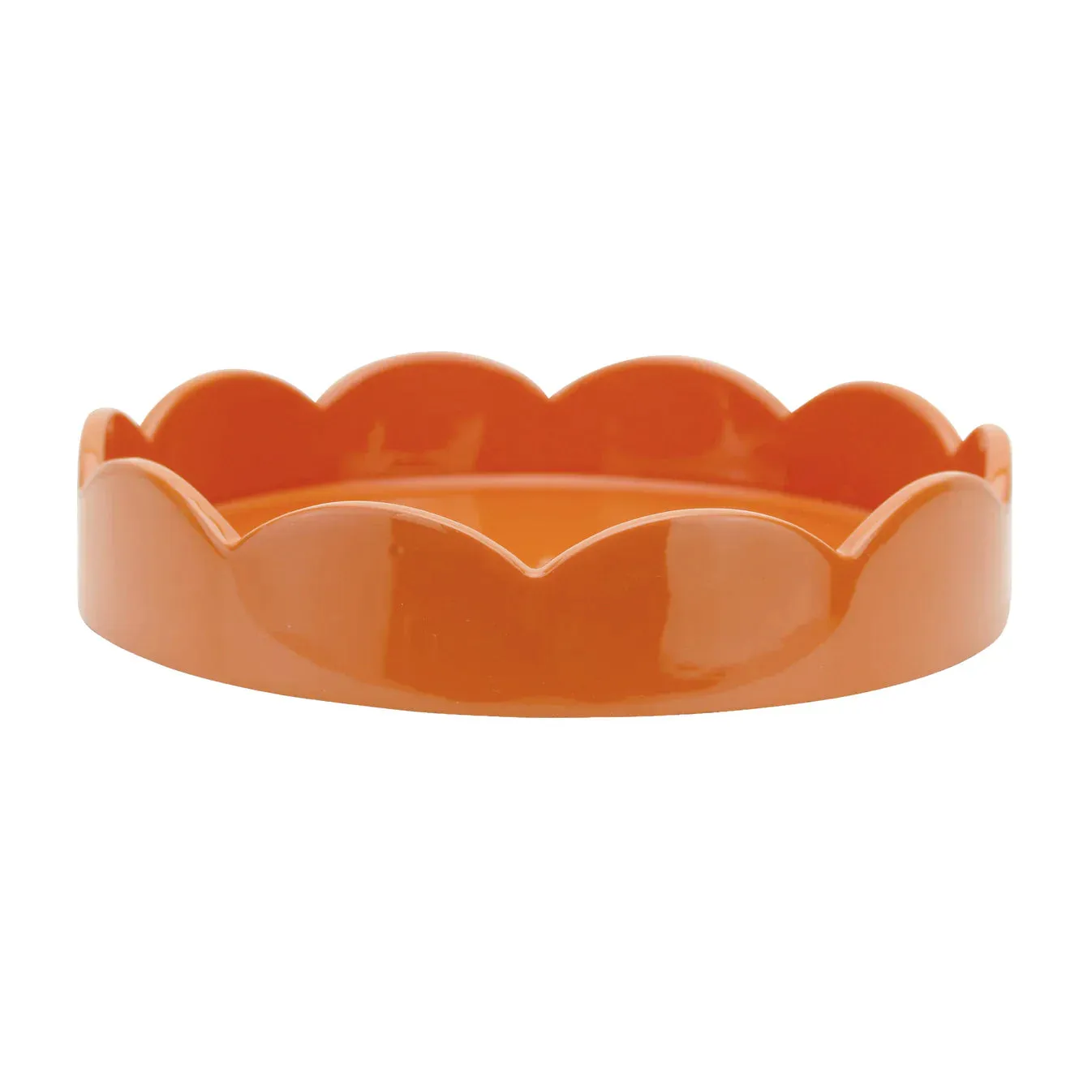 Small Scallop Round Tray | Orange