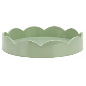 Small Scallop Round Tray | Sage