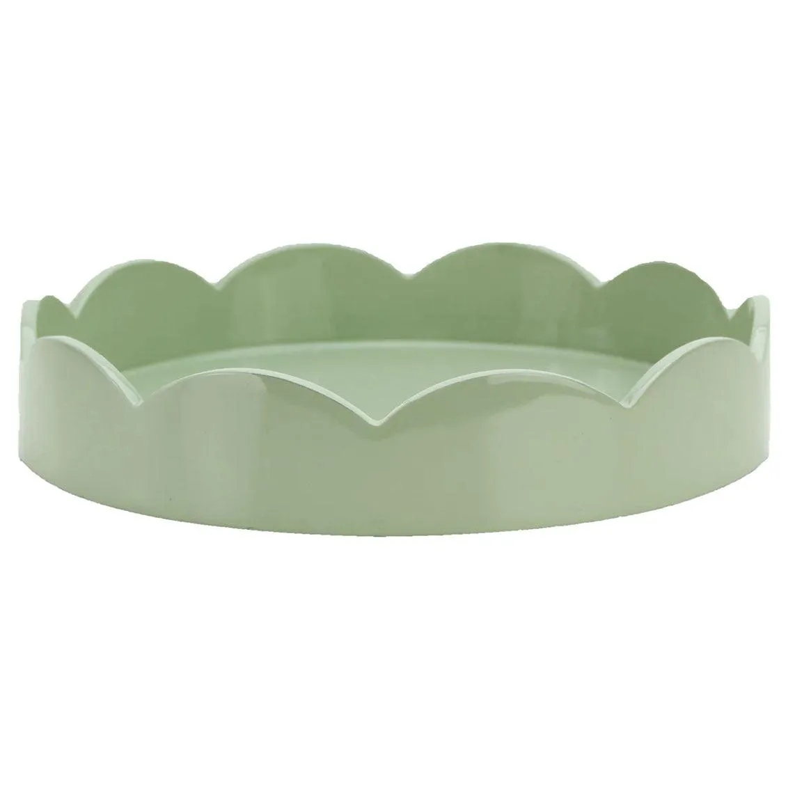 Small Scallop Round Tray | Sage