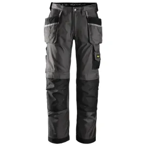 Snickers 3212 Craftsmen Holster Pocket Trousers, DuraTwill Muted Black/Black