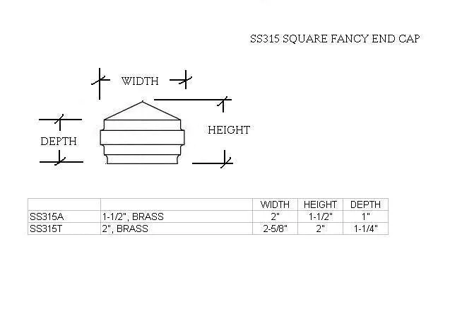 Square Fancy End Cap For 1-1/2" Square Tubing