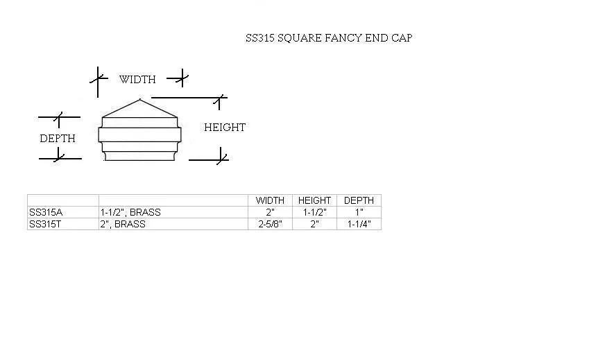 Square Fancy End Cap For 2" Square Tubing