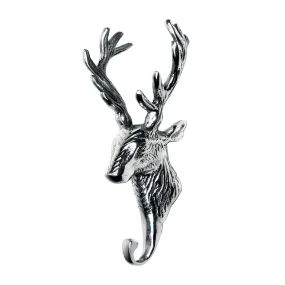 Stags Head Chrome Hat & Coat Hooks