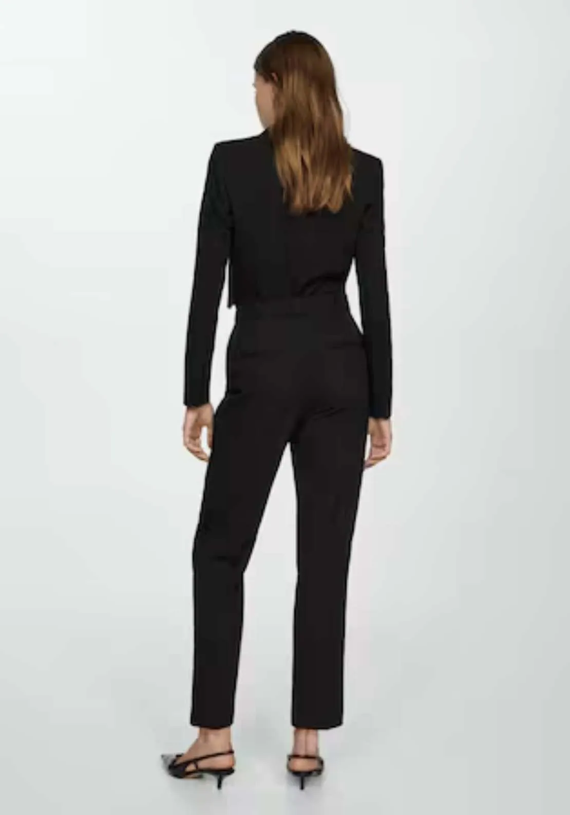 Straight suit trousers - Black