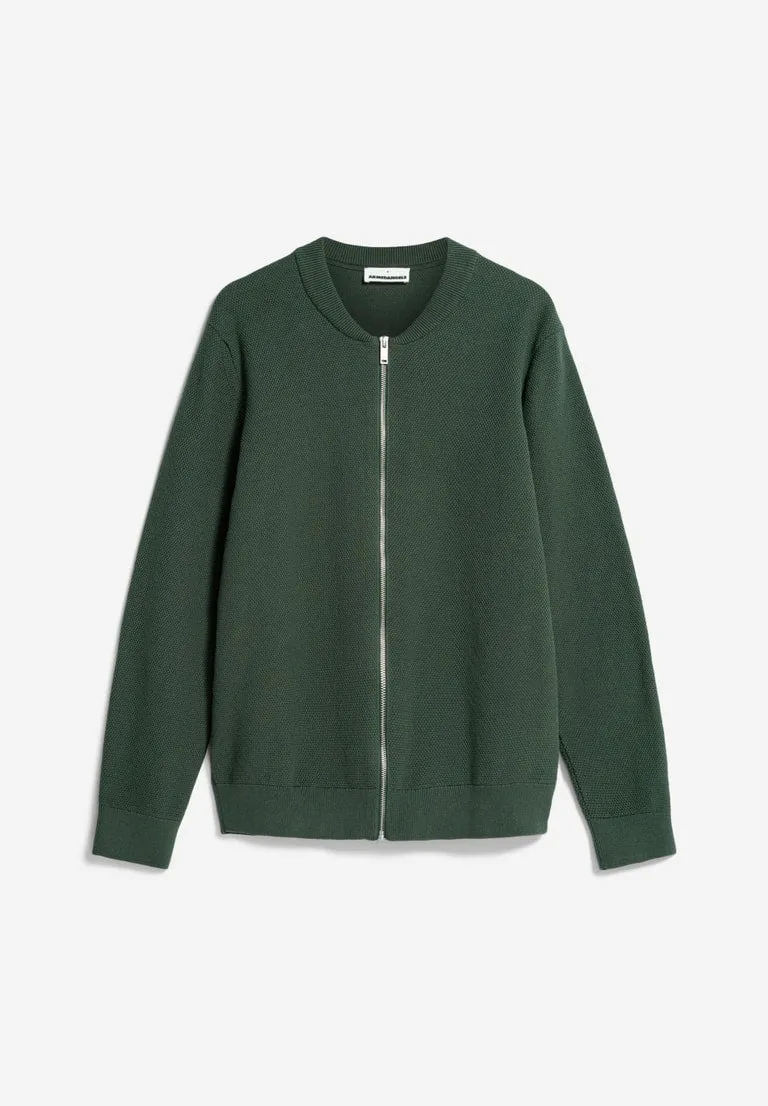 Strick Cardigan AAGADI COMPACT boreal green | ARMEDANGELS