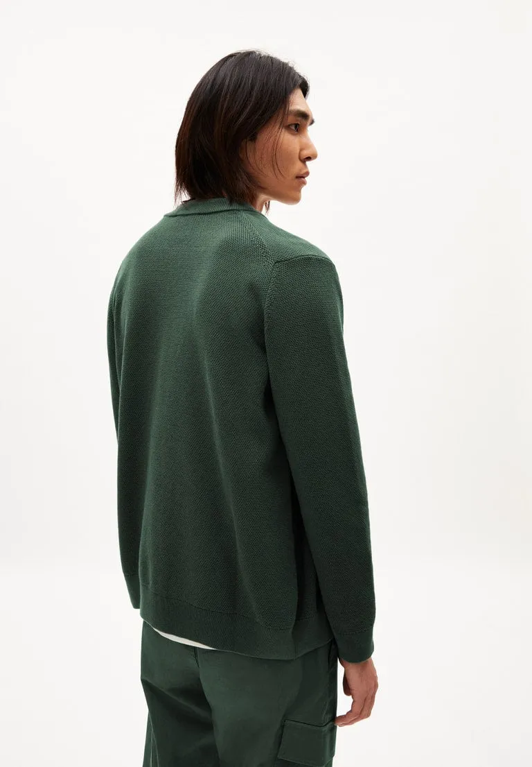 Strick Cardigan AAGADI COMPACT boreal green | ARMEDANGELS