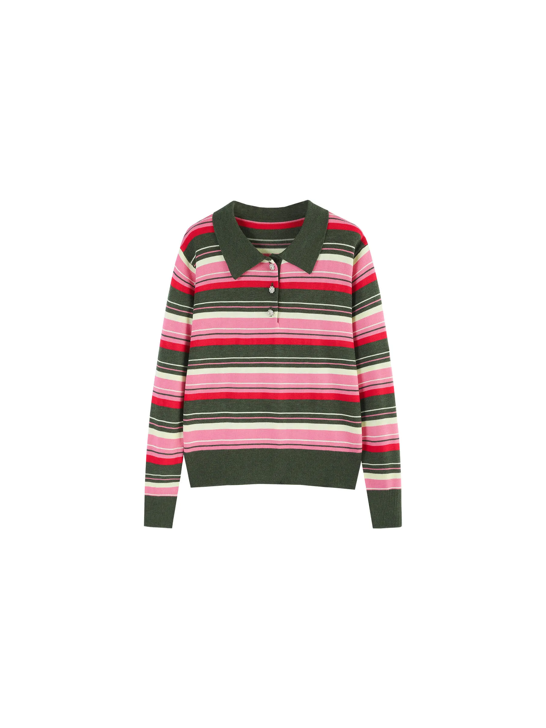 Striped Knitwear Jumper with Wool Blend