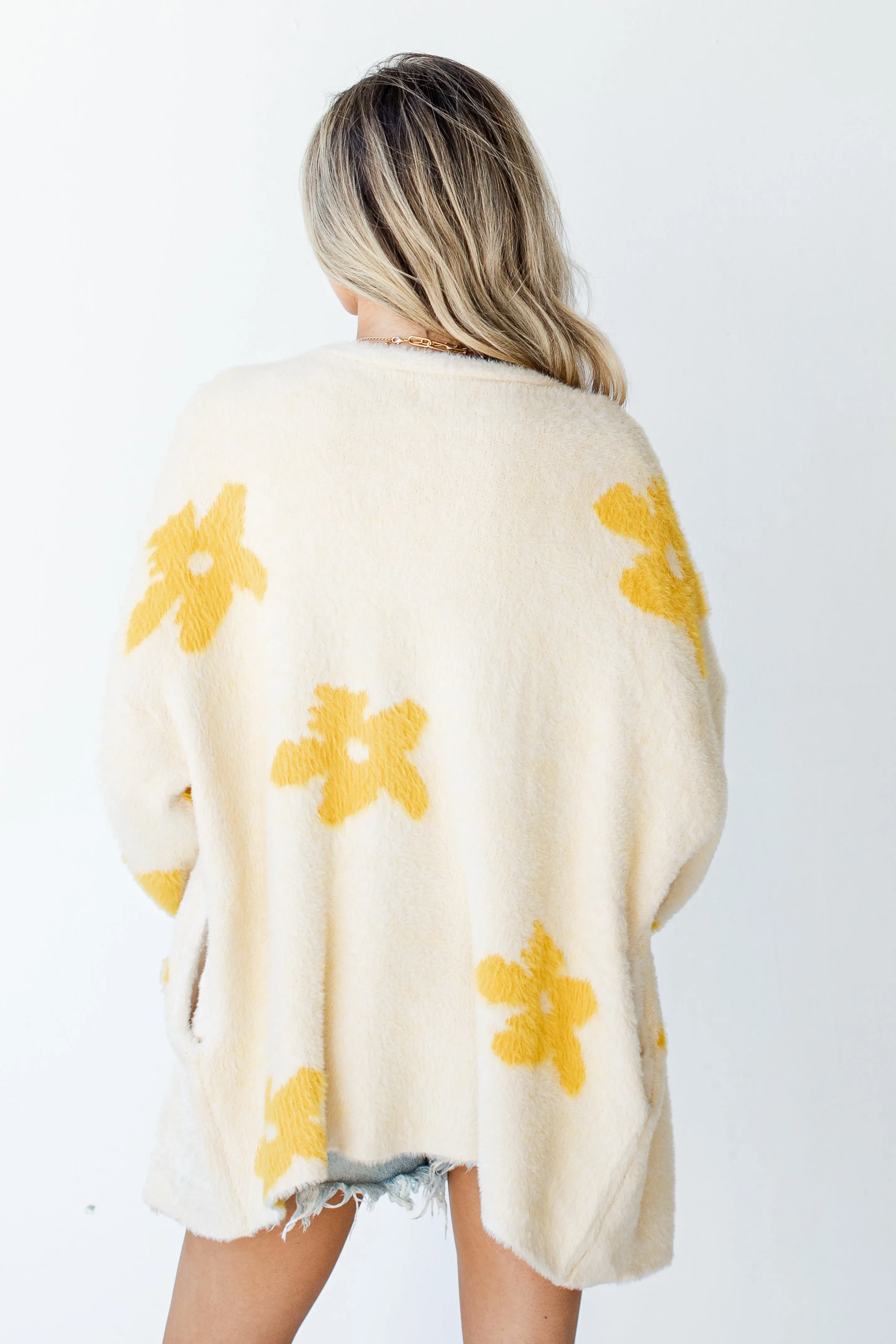 Sweetest Blooms Eyelash Knit Cardigan