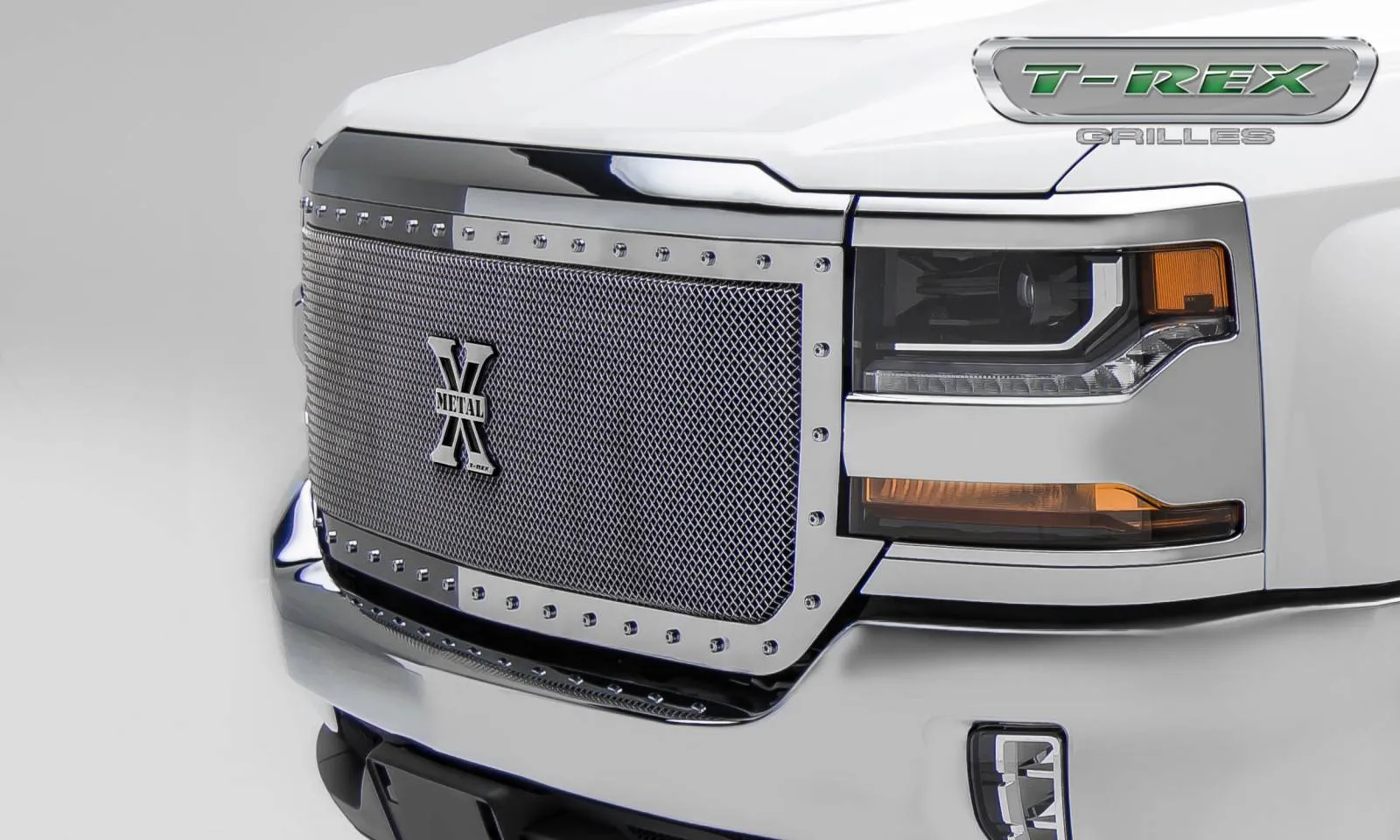 T-REX X Metal Series, Grilles - Polished - 2016-2018 Chevy 1500