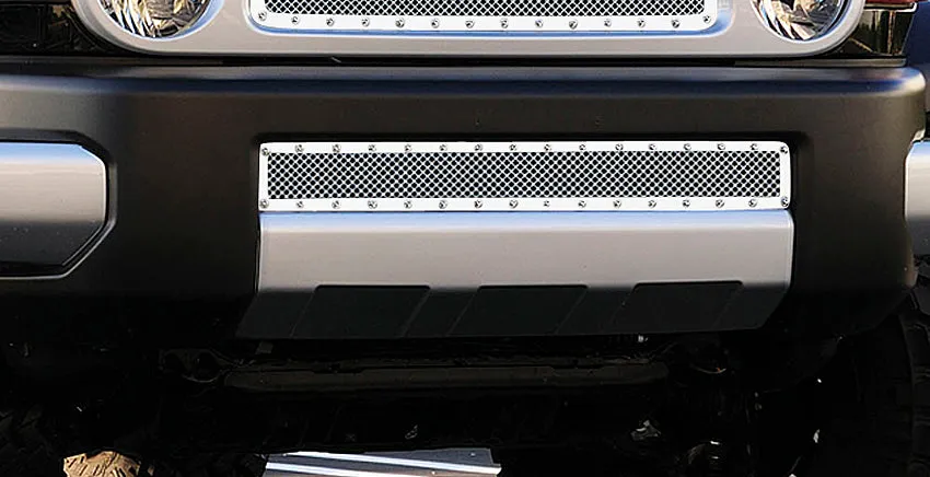 T-REX X Metal Series, Overlay Bumper Grille - Polished - 2007-2014 FJ