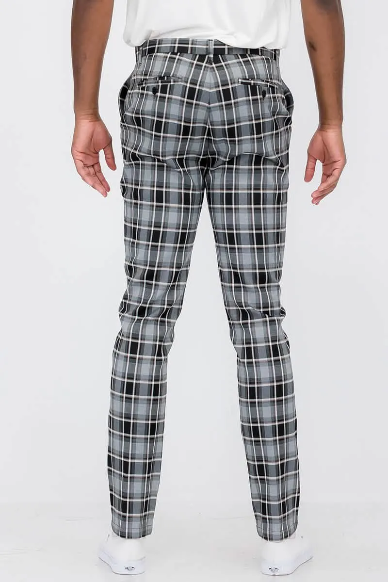 Tailored Checked Chino Pants for a Modern Look