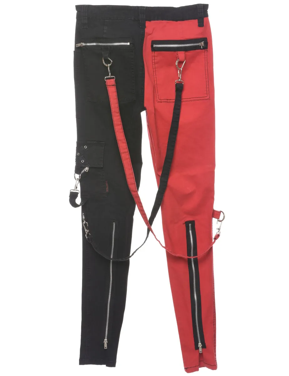 Tapered Two Tone Trousers - W28 L32