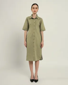 The Tampa Daisy Olive Linen Dress