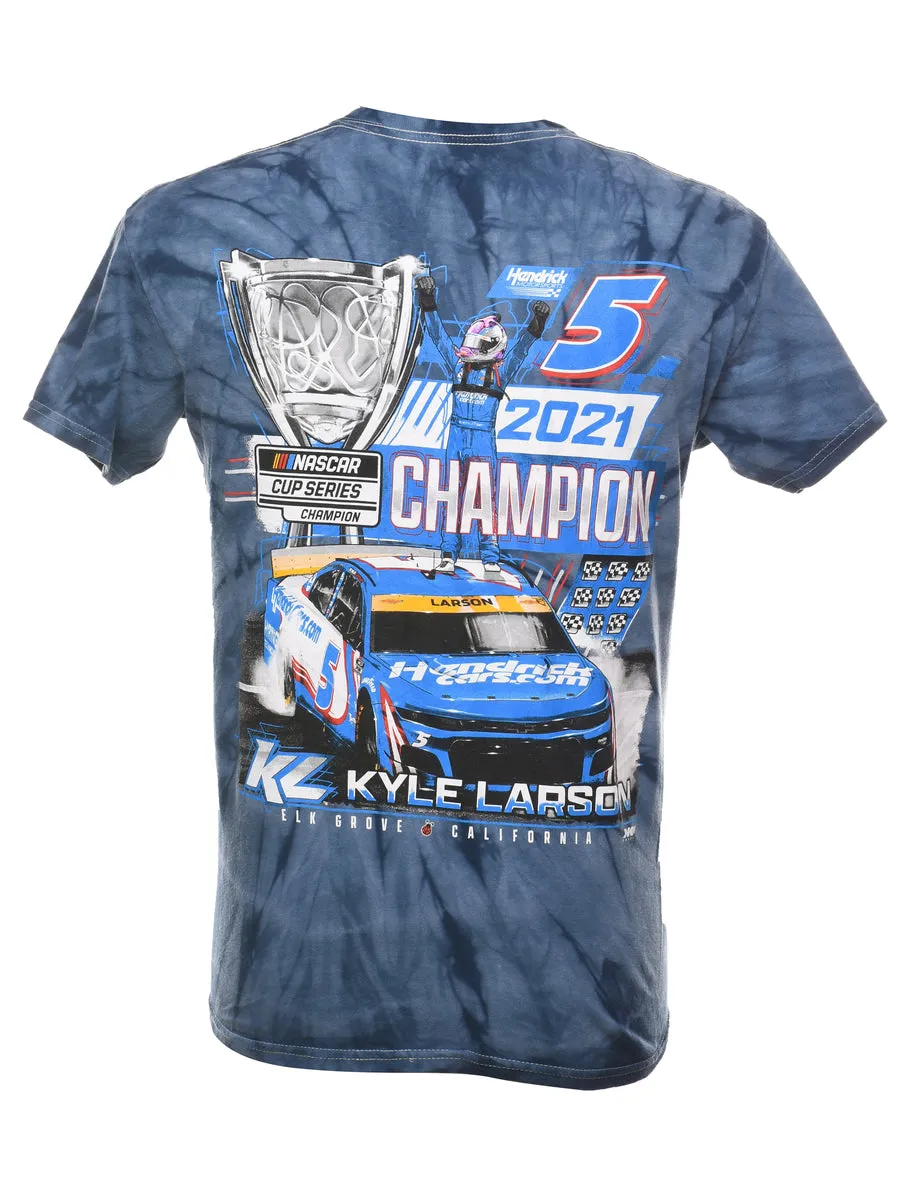 Tie Dye Nascar Kyle Larson Sports T-shirt - M