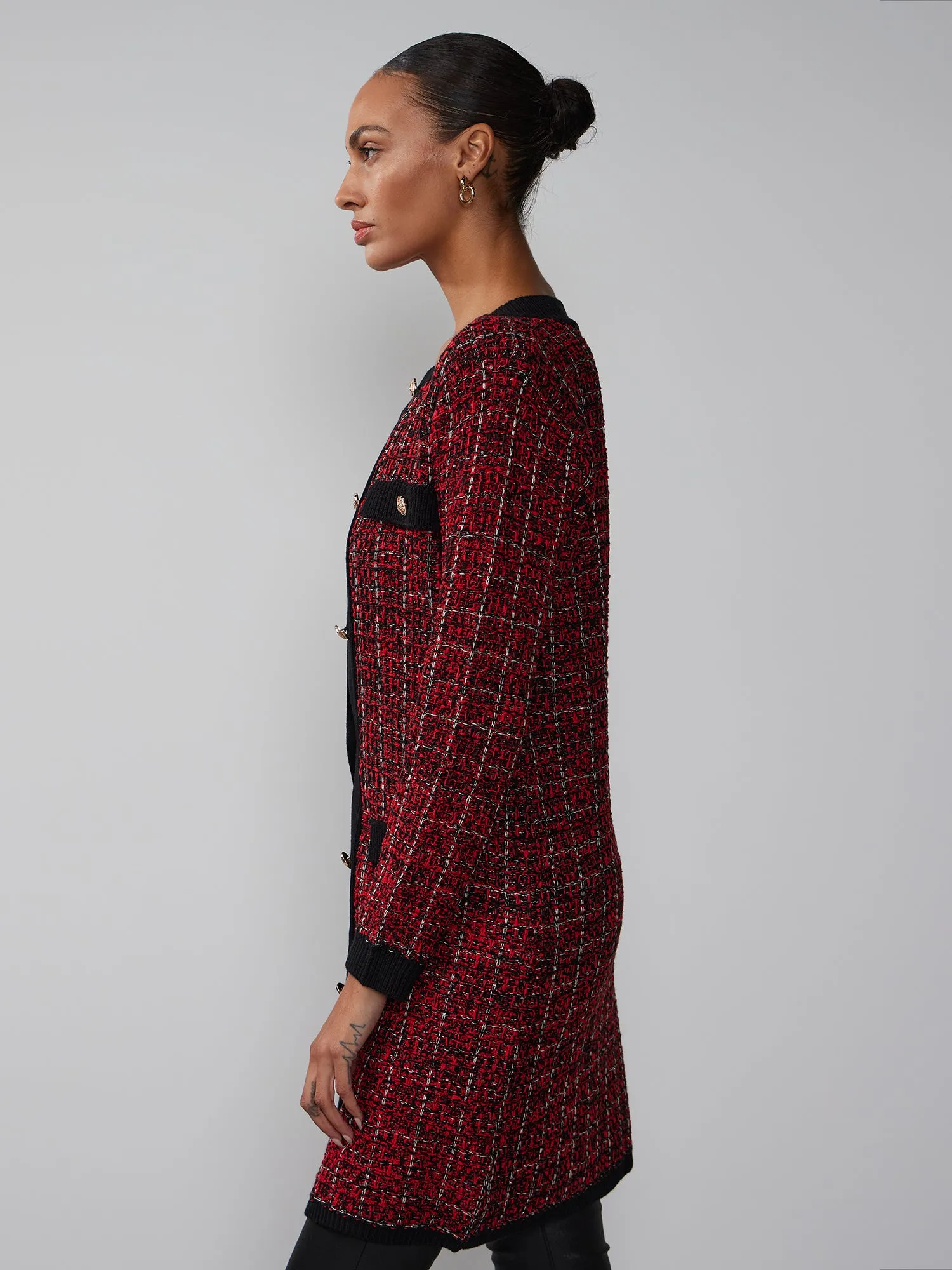 Tweed Longline Cardigan