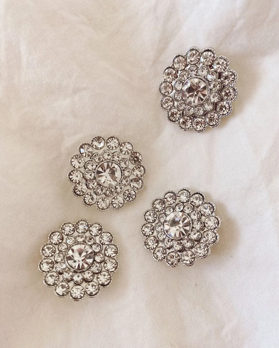 UDENLANDSKE FORHANDLERE Bling buttons - 4 pcs - Wholesale