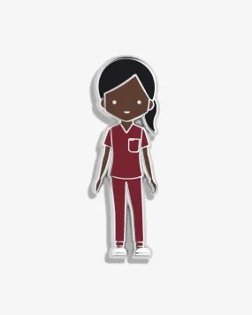 V-Moji | Healthcare Worker in Scrubs Lapel Pin