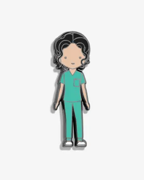 V-Moji | Healthcare Worker in Scrubs Lapel Pin