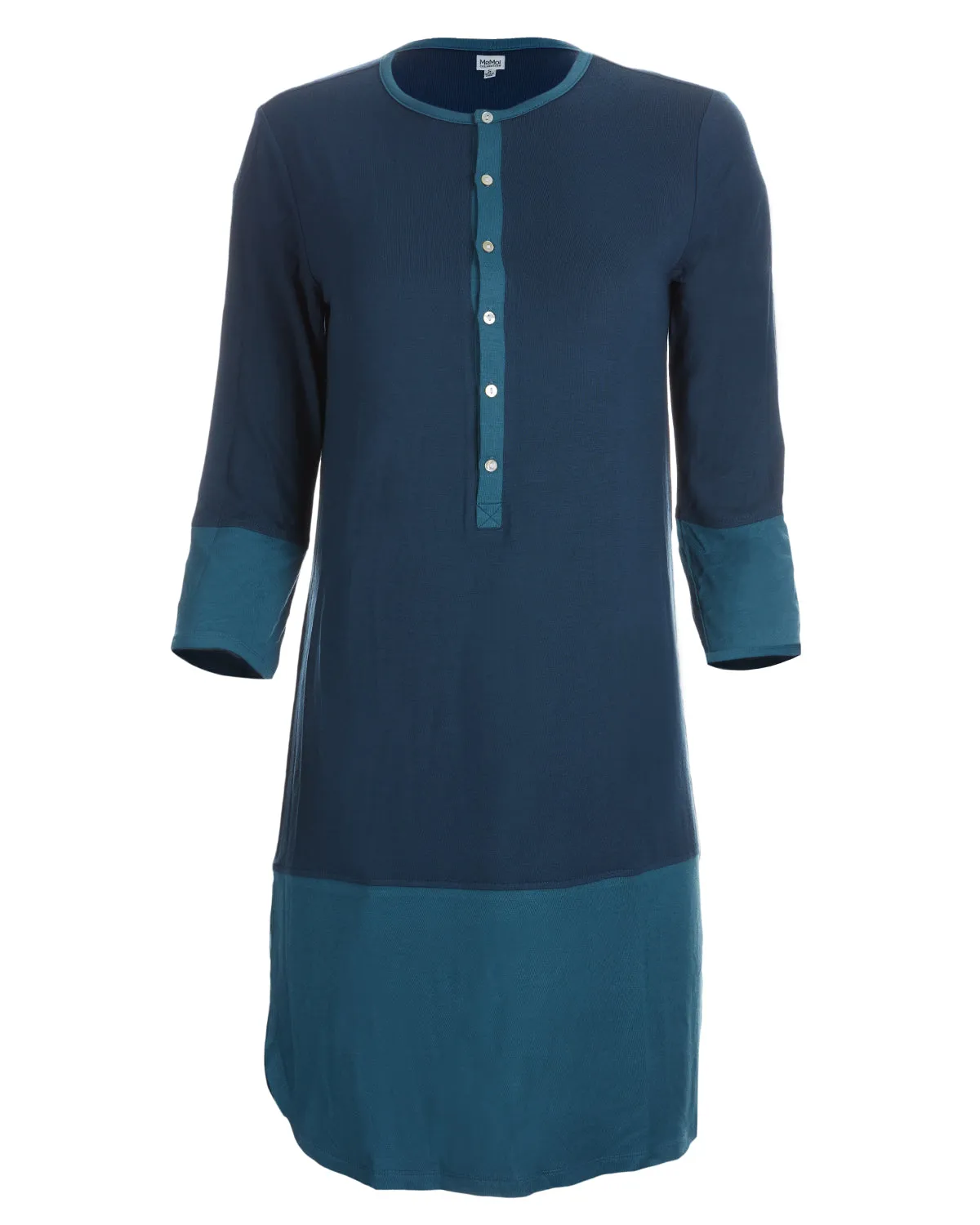 Women's Two-Tone Three-Quarter-Length Soft Nightshirt