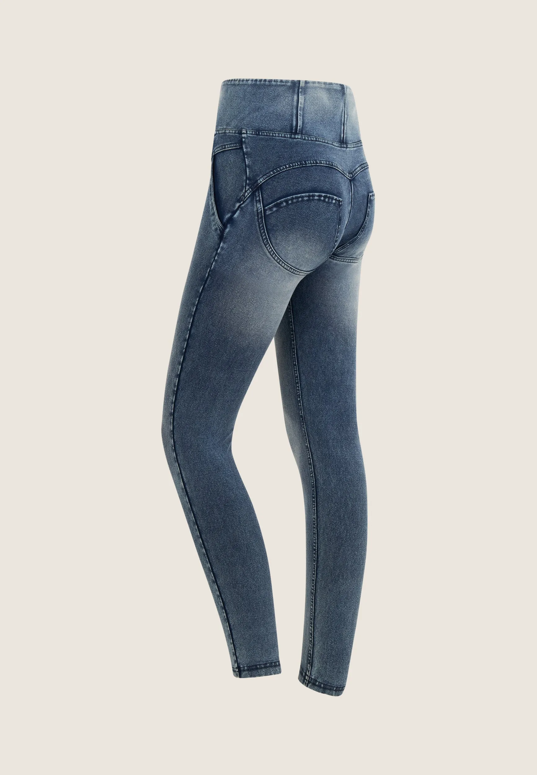 (WRUP2BHF404-J109B) WR.UP® Denim Washing met Hoge Knoopsluiting