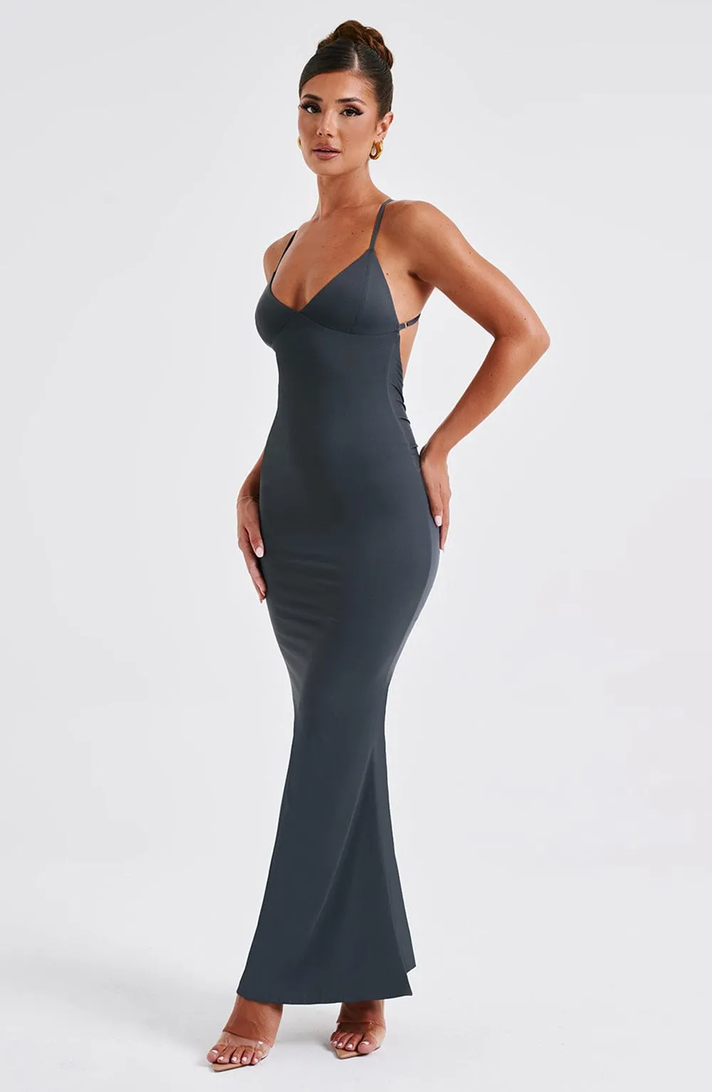 Zelda Maxi Dress - Charcoal